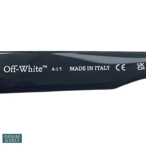 Off-White Hilo Cat-Eye Sunglasses Black‎ Pink Lens Acetate Made in Italy NEW